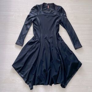 High Tech Navy Stretch Nylon Midi Dress